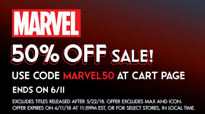 50% off Marvel Comics | ComiXology | Promo code MARVEL50